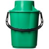 2Work Plastic Mop Bucket with Wringer 15 Litre Green 102946GN