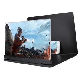 14 Inch Phone Screen Magnifier, 3D Movie Screen Magnifying 18X Video Amplifier, Anti Radiation, Freely Zoom, Prevent Reflective, for All Smartphone, Black