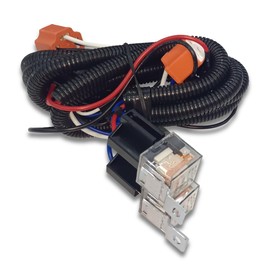 H4 Headlight Relay Harness Kit, 2-Headlight Wiring Harness and Ceramic Socket Plug, Fit for for 9003 H5054 H6054LL 6014 H6024 6052 6053 Subaru Toyota Headlamp to Fix Dual Ground Problem