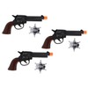 UMKY set of 3 cowboy guns with badge