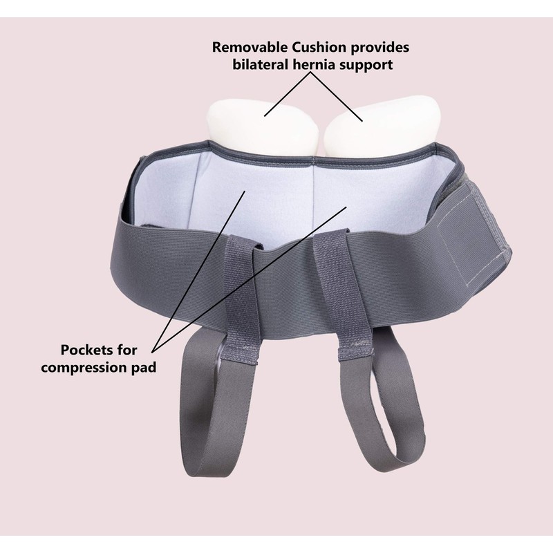 Wonder Care- Grey Hernia belt for men Truss Brace with
