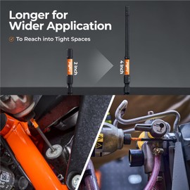 Toolant Impact Allen Wrench Drill Bit Set 20pcs (Metric & SAE), 1/4" Hex-Shank S2 Steel Hex Bits, CNC Machined Tips with Magnetism, 4" Long with Storage Box