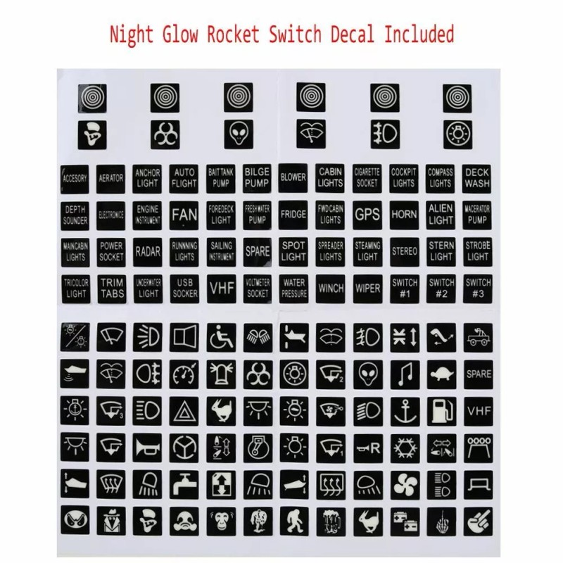 AOMINOHOMA 6 Gang 12V/24V Inline Fuse Box LED Rocker Switch