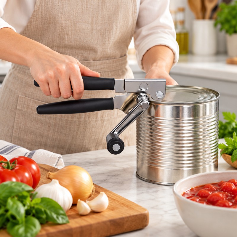 Heavy-Duty Manual Stainless Steel Can Opener – Handheld Kitchen Can