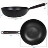Souped Up Recipes 12.5 Inch Carbon Steel Wok For Electric,