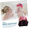 Beavorty 2pcs Children's Printed Wide- Brimmed Elastic Caps Reusable Bath