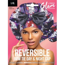 Donna Gorro Ducha Lazo Talla Mujer Satén Dormir Reversible Extraíble Cabello Rizado Peinados Crochet Accesorios Seda Estampado Cebra