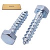 SKIR'CO (Pack of 25) DIN 571 Galvanised Steel Hex Head