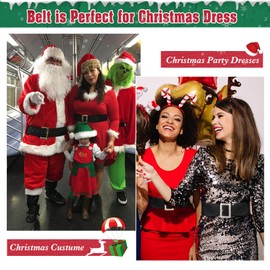 SUOSDEY Wide Elastic Belt for Women, Stretch Cinch Waist Belt for Ladies Dresses with Metal Buckle,black belt with gold buckle