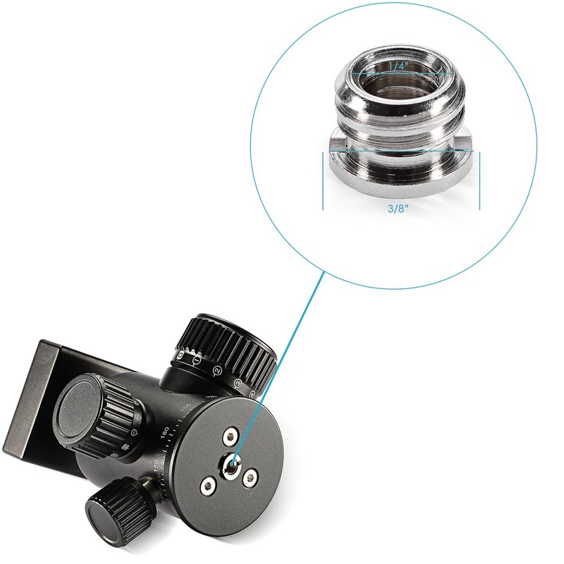 Neewer® 15 Pieces 1/4" 3/8"Metal Threaded Screw Converter Adapter for