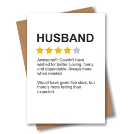 Funny Card for Husband - Product Star Rating Review