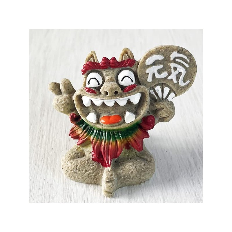 Okinawa Souvenir Shisa Figurine Mini Entrance Long Life Shisa (Laughing