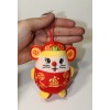 Lucore Home 2pc Chinese Lucky Mouse Plush Ornaments- 4" Rat