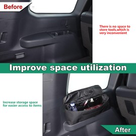 Heutamo Trunk Organizers Storage Bag Compatible with Toyota Land Cruiser 250 Prado J250 LC250 2024 2025, Trunk Storage Bag Organizer Accessories, 1Pcs(Left Side)