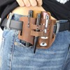 SSDH Tactical Tool Belt Multifunctional Leather Tool Belt Key Flashlight