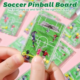 ZOPJUMA Pinball Game Football, Pack of 10 Pinball Game Football Party Bags, Pinball Game Football Kids Skill Game, Mini Pinball Game Football, Girls Boys Football Party Gift