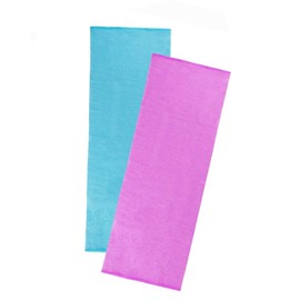 Exfoliating Washcloth Back Scrubber for Shower Korean Body Scrubber, His&Hers - Italy Towel Asian Beauty Net Sponge Loofah 2 Pack Pink & Blue