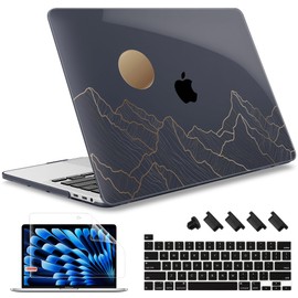 May Chen for MacBook Pro 16 inch A2141 2020 2019 Release, Screen Protector & Keyboard Cover Plastic Soft-Touch Case for MacBook Pro 16-inch with Touch Bar & Touch ID - Gradient Mountain