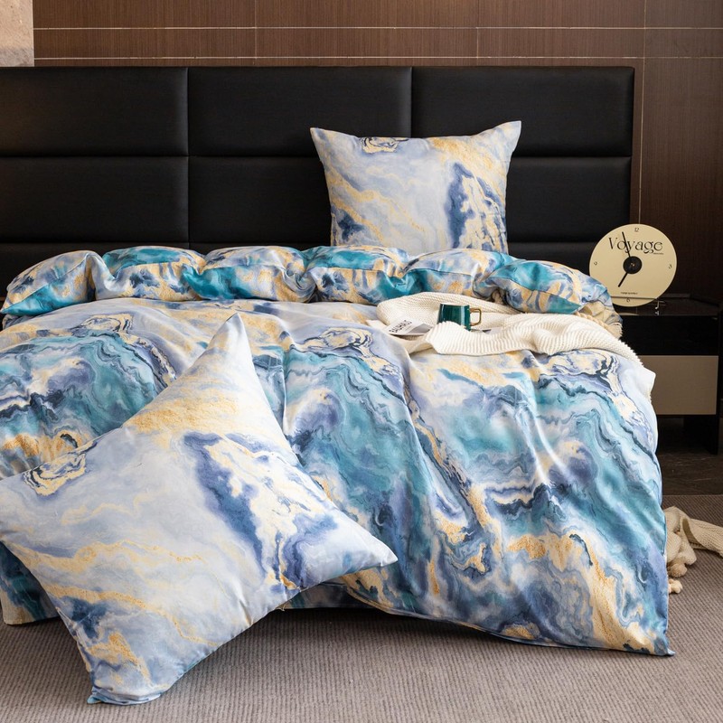 FEBE Bed Linen Marble Duvet Cover Set 140 x 200