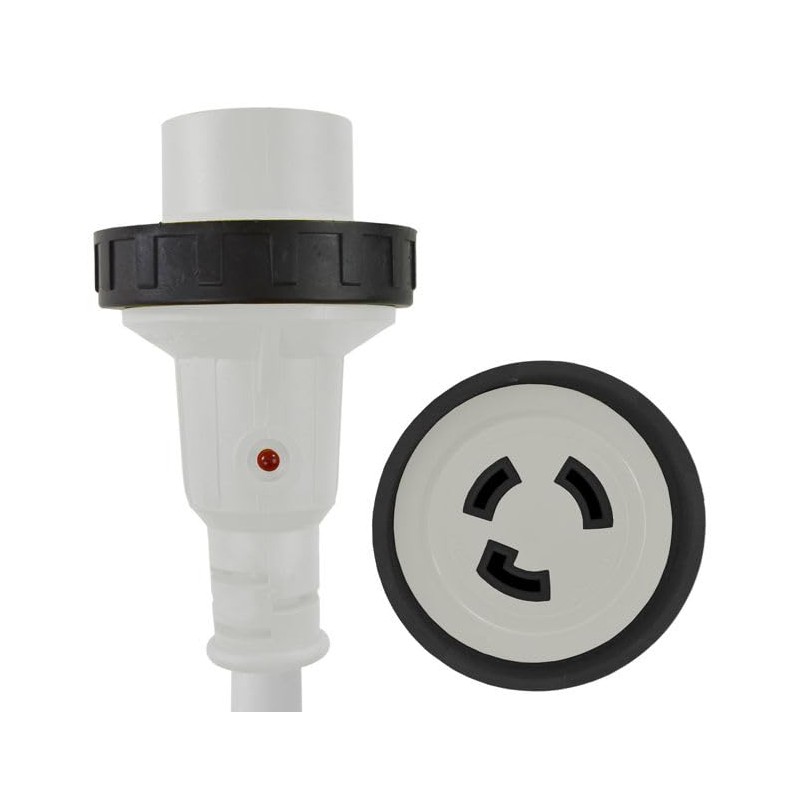 Conntek 17101-012RE 30Amp NEMA L5-30p to NEMA L5-30R Marine Shore