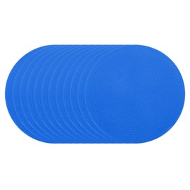 PATIKIL Spot Markers 4 Inch, 12 Pcs Non-Slip Floor Dots Agility Markers Flat Field Cones Poly Dots for Gym PE Speed Training Dance Soccer Basketball Sports, Blue