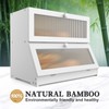LOHASOK Bread Box for Kitchen Countertop: 2-Tier Bamboo Large Bread