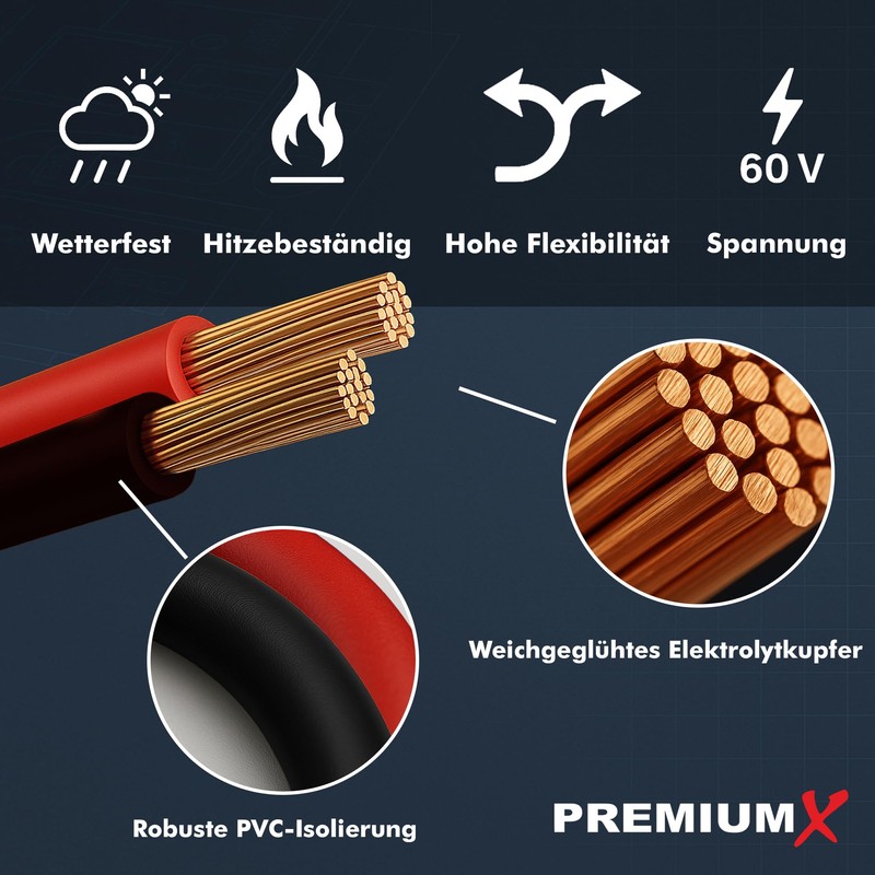 Premium X Vehicle Cable FLRY-B Set 5 m 4 mm²