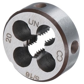 sourcing map Round Threading Die 5/16-20 UN Thread Right Hand Screw Cutting Fixed Dies, Alloy Tool Steel Tapping Repair Tool