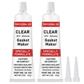 RTV Silicone Gasket Maker, High Temp Silicone Resist Oil, Anti-Freeze RTV Silicone Sealant for Engines, Gearboxes, Pumps, Superchargers (Transparent, 170g)