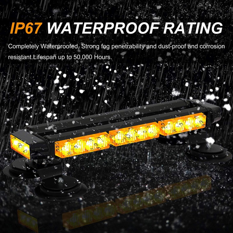 ASPL 16.8 Inch LED Strobe Flashing Light Bar, 26 Flashing