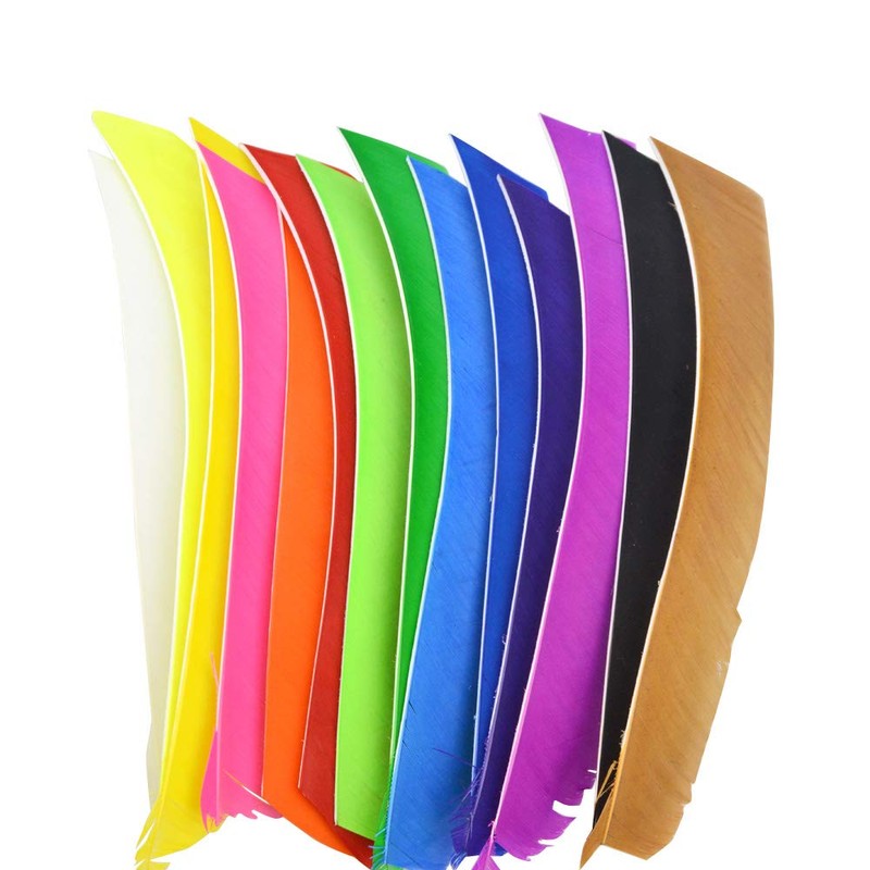 HNZMDY 50 Pcs Archery Arrow Fletching Spiral Wrap Full Length