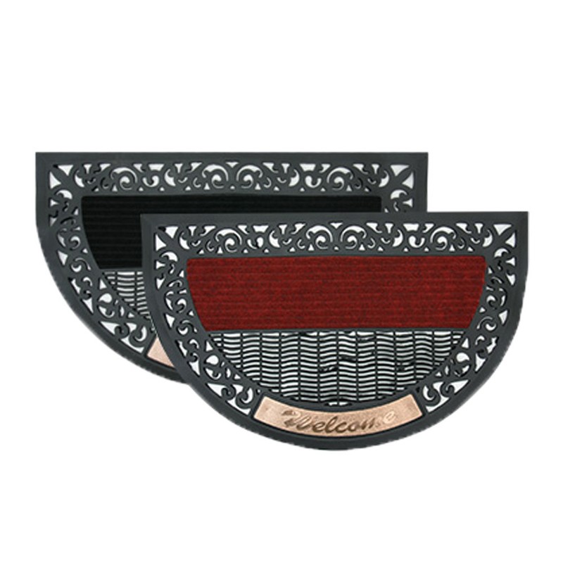 Entrance coil mat, commercial entrance step, entrance outdoor mat, premium-semicircular/black