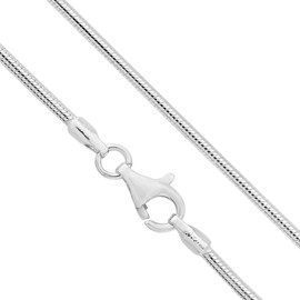 The Chain Company - Sterling 20" Inch 1.6mm Thick Italian Snake Chain Necklace (20)