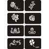 Kotbs 6 Sheets Henna Lotus Tattoo Templates Temporary Tattoo Stencils