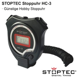 Stoptec HC-3 Stopwatch - Digital Stopwatch | Hobby | Sports | Leisure | Splashproof | Suitable for Children