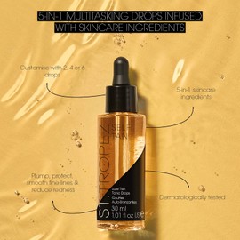 St.Tropez St.Tropez Luxe Tan Tonic Glow Drops, 5-in-1 Face Self Tanning Drops, Niacinamide, Hyaluronic Acid, Vitamin C & E, Vegan, Natural & Cruelty Free, 1 Fl Oz