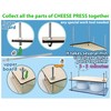 Wooden Cheese Press for Cheese Making Supplies 16in Metal Guides