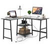 Tangkula 48” L Shaped Computer Desk, Corner Study Writing Desk