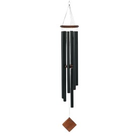 Woodstock Chimes Neptune Wind Chime for Outside 54" Large Black, Deep Tone Sound for Outdoor Garden, Patio, Porch Decor, Encore Collection DCKT54