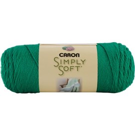 Caron Simply Soft Solids 100% Acrylic Yarn ~ Kelly Green ~ 6 oz. Skeins by The Each
