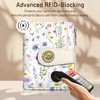 Kelvoris Flowers Floral Small Rfid Women Wallet Bifold Zipper Coin
