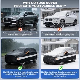 Funda para SUV de 10 capas con ajuste personalizado para GMC Terrain (2010-2026), impermeable, para todo tipo de clima, protección contra el sol, el polvo y la lluvia para automóviles