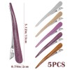 FERCAISH Pack of 5 Non-Slip Duckbill Hair Clips, Large Acrylic