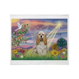 CafePress Cloud Angel/Cocker Spanie Throw Blanket Super Soft Fleece Plush Throw Blanket, 60"x50"