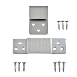 Fukuikinzokukogei Jitte Hardware Stainless Steel with Wood Screws Panel Direct Mount Thin Hardware Frame・Fence・Lightweight Wall Hanging Items・Outdoor Hardware H-1848