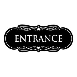 Signs ByLITA Designer Entrance Sign(Black) - Small