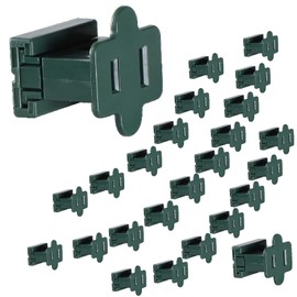 Aniai (25) Pack Vampire Plug, Slip and Slide Plug Add,Extension Cord Ends Male and Female, Replacement Electrical Plug 2 Prong, SPT-2 Wire (spt2 Female, Green)