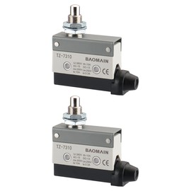 Baomain Limit Switch Panel Mount Push Plunger Momentary Type SPDT 1NC+1NO AC DC 380V 10A Micro Switch TZ-7310 (1PCS)
