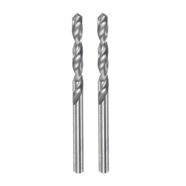 sourcing map 2pcs Solid Carbide Drill Bits 2.5mm C3/K10 Tungsten Carbide Precision Mini Micro Straight Shank Twist Drill Bit for Stainless Steel Metal Plastic Wood