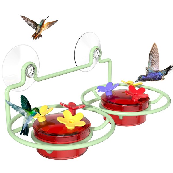 Dreamdrawer Window Hummingbird Feeder, Small Hummingbird Feeder for Outdoors with